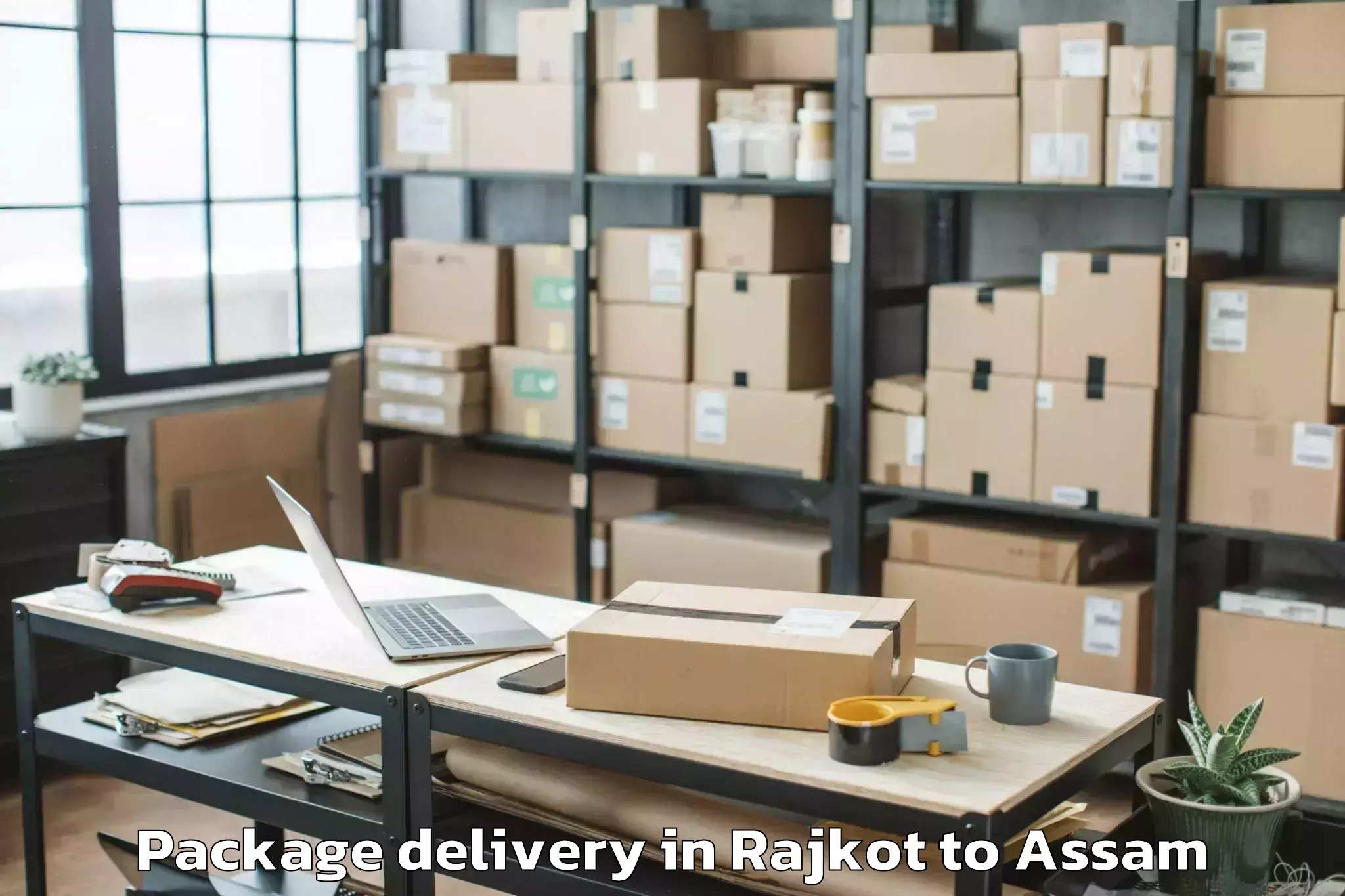 Quality Rajkot to Abhilashi University Guwahati Package Delivery